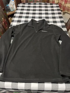 Mens Eddie Bauer Fleece 1/4 Zip Pullover Size Large Tall Nice Sweater Sweatshirt - Picture 1 of 8