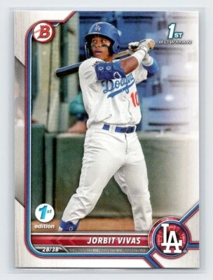 2022 Bowman - 1st Edition Jorbit Vivas #BPPF-24 (RC) Los Angeles Dodgers - Image 1 of 2