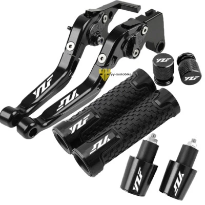For Yamaha YZF R6 R1 R3 R25 1999-2023 Brake Clutch Levers Handle Grip Cap Black  - Image 1 of 4