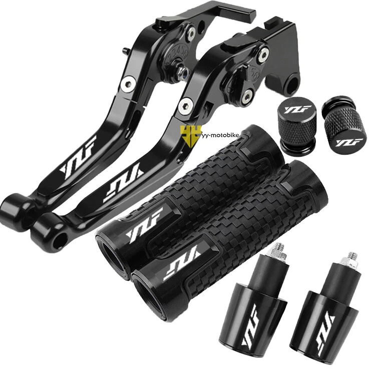 For Yamaha YZF R6 R1 R3 R25 1999-2023 Brake Clutch Levers Handle Grip Cap Black  - Image 1 of 4