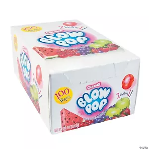 4 Lb. 1 oz. Bulk 100 Pc. Charms® Assorted Fruit-Flavored Blow Pops® Box - Picture 1 of 1