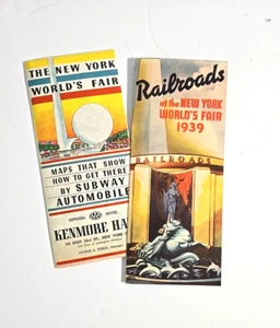 1939 New York Weltausstellung 2 Karten Kenmore Hall U-Bahn Auto AAA & Eisenbahnen - Bild 1 von 9