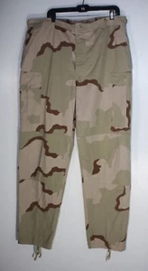 Desert Camouflage Combat Trousers Men's Medium Long Nylon Cotton Ripstop XL Long - Picture 1 of 6