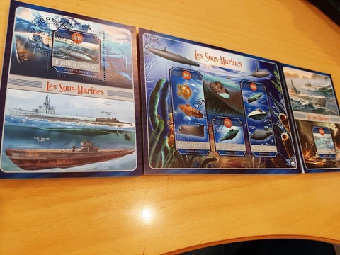 LOLLINI A16 AFRICA 2023 Submarines 3 s/s complete set Cover