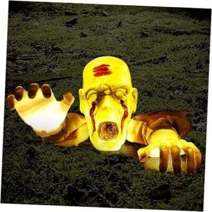 Halloween Decorations Outdoor Lighted Zombie Groundbreaker, Scary Zombie - Picture 1 of 8