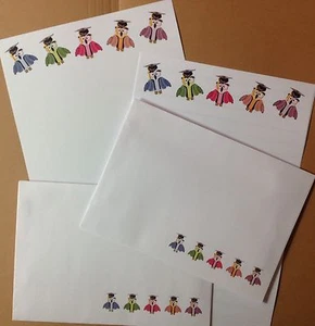 Juego de papel de escritura de cartas Clever Wise Academic Owls con sobres a juego 8+4 - Imagen 1 de 1