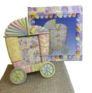 Baby Pushchair Picture Frame – Cute Pastel Nursery Decor (25x18cm) - Picture 1 of 5