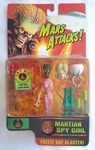Trendmaster Mars Attacks! Martian Spy Girl with Freeze Ray Blaster Figure 1996 - Picture 1 of 7