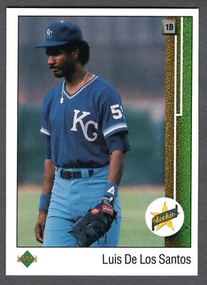 1989 UPPER DECK LUIS DE LOS SANTOS ROOKIE CARD #12 **NM-MT** KANSAS CITY ROYALS - Image 1 of 2