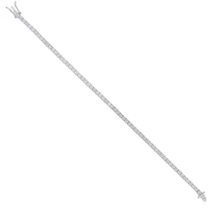 5.40ct White Gold Diamond Tennis Bracelet 14k Round Cut Anniversary Gift Women - Picture 1 of 6