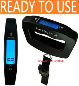 50kg Travel Scale Strap Digital Luggage Scale Portable Weighing Weight Suitcase - Picture 1 of 3