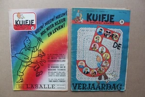 Kuifje weekblad 6° + 8° jaargang nr 39 + 40 - 1951 en 1953 - voorkaft HERGE - Afbeelding 1 van 12