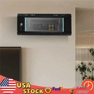 4U Wall Mount IT Network Server Rack Cabinet Enclosure Rack Locking Box 24" Deep - Picture 1 of 15