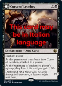 MTG CURSE OF LEECHES EXC - MALEDIZIONE DELLE SANGUISUGHE - MID - MAGIC - Imagen 1 de 1