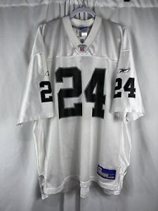 Oakland Raiders Charles Woodson Jersey #24 Reebok On Field NFL Size XL White