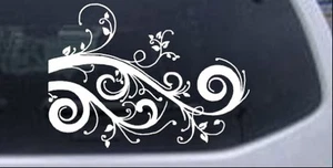 Calcomanía blanca para ventana de automóvil o camión Swirl Vine 6X8.2 - Imagen 1 de 1