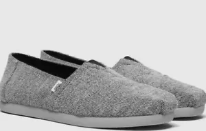 Toms Alpargata 3.0 Footwear Espadrilles - Black Repreve Soft Heathered Knit New - Picture 1 of 6
