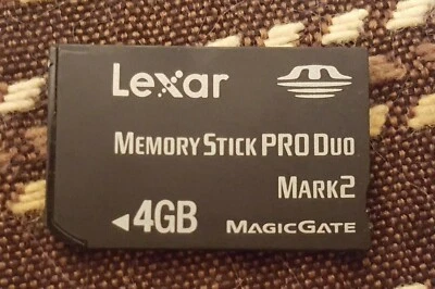 SONY MEMORY STICK PRO DUO MARK II 4 GB MAGIC GATE PSP PLAYSTATION PORTABLE - Immagine 1 di 2