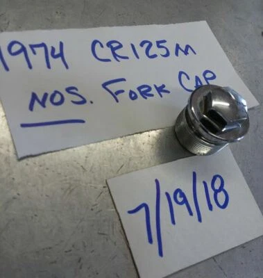 Honda Elsinore CR125M 1974 tapa de tubo de horquilla nos  Foto 1 de 4