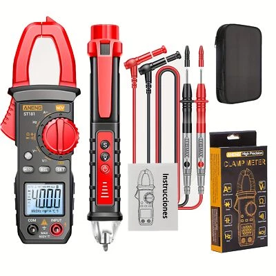 Digital Multimeter Tester AC DC Volt Amp Clamp Meter Auto Range LCD Handheld - Image 1 of 4
