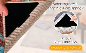 10Pcs Rug Gripper Double Sided Reusable Rug Pad Anti Curling Non Slip·. - Picture 1 of 12