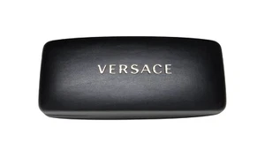 NEW VERSACE FAUX LEATHER GENUINE HARD CASE FOR EYEGLASSES/GLASSES FRAME/EYEWEAR - Picture 1 of 2