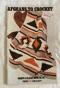 Coats & Clark #291 Afghanen zum Häkeln rotes Herz - Bild 1 von 5