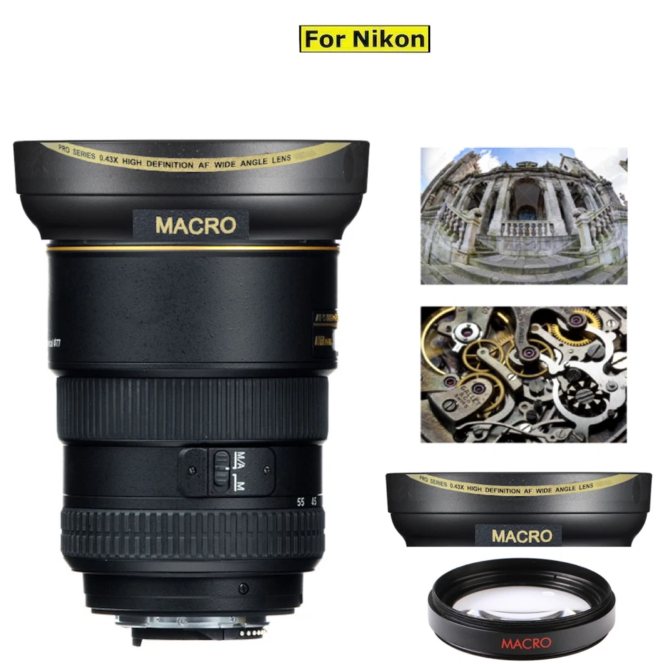 HD Wide Angle Macro Lens for Nikon AF-S DX Zoom-NIKKOR 17-55mm f/2.8G IF-ED Lens - Image 1 of 4
