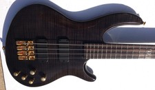 Dean Edge Pro 4-String Electric Bass Guitar Flame top Trans Black w/ Active EQ