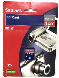SanDisk SD Card Multi-Use 1 GB Secure Digital (SDSDB-1024-A11) - Sealed New - Picture 1 of 2