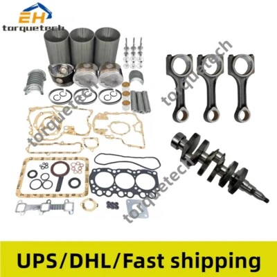 Kit de reconstrucción de revisión + 3 piezas varilla de conexión + cigüeñal para motor Mitsubishi L3E Foto 1 de 4