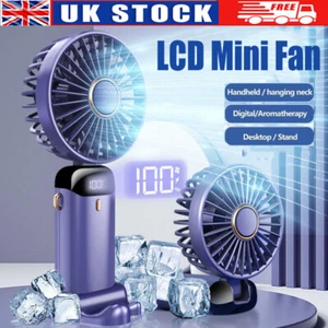 10000mAh Portable Hand-held Fan Mini Folding Desk Fan Cooler Cooling USB UK. - Picture 1 of 112