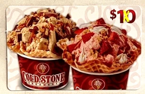 Cold Stone Creamery Strawberry & Peanut Butter Ice Cream Cups 2022 Gift Card - Picture 1 of 1