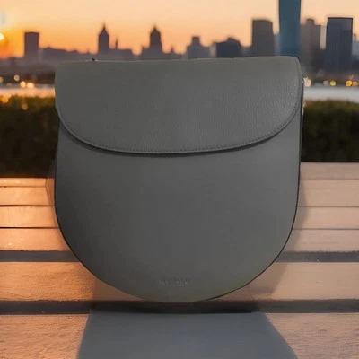 Modalu Sofia Leather Shoulder Bag, Slate Grey - Image 1 of 4