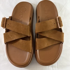 Chaco Damen 9 Townes Pantoletten Sandalen – Cashew Leder Komfort Freizeit - Bild 1 von 8