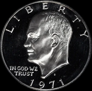 Dólar Eisenhower 1971 S plata gema prueba sin precio base - Imagen 1 de 1
