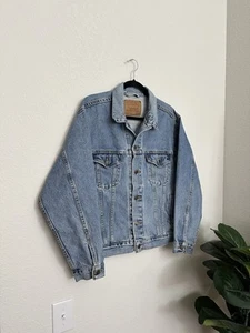 Giacca camionista vintage anni 90 Levi's 527 bottoni timbro 70507 0389 uomo media USA - Foto 1 di 16