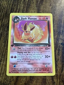 Pokémon TCG Dark Flareon Team Rocket 1ère édition 35/82 Neuf / M - Photo 1/10