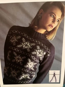 Original Knitting Pattern - Ladies Jumper Sweater Pullover - Picture 1 of 1
