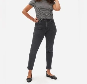 Everlane The Curvy 90'S Cheeky Straight Jean 100% Cotton Washed Black Size 29 - Picture 1 of 9