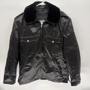 Vintage Blauer Nylolite Police Cop Uniform Jacket Fur Collar Quilt Lined Men 42R - Picture 1 of 12