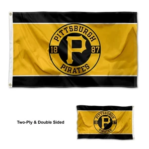 Pittsburgh Pirates Double Sided Embroidered Flag - Picture 1 of 5