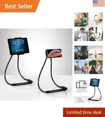 Ergonomic Cell Phone Neck Holder - Adjustable Gooseneck for Comfort & Stability - Image 1 of 4