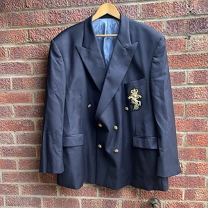 Blazer de viaje REME azul M&S. Doble Pecho.Talla 48 Corto. Insignia de alambre de lingotes. - Imagen 1 de 8