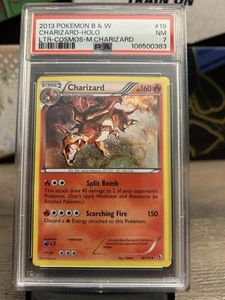 2013 Pokemon B&W Legendady Treasures Charizard holo Cosmos #19 PSA 7 NM - Picture 1 of 1