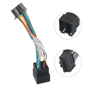 Stereo Radio Connector Car Wiring Harness 16 Pin 185mm Long 24*11mm ISO PI100 - Picture 1 of 24