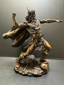 Guerrero Nórdico Vikingo 8" Estatua de Resina Acabado Bronce Galería Cellini - Imagen 1 de 4
