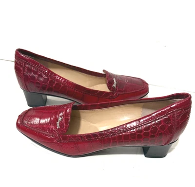 Zapatos de salón Bruno Magli Baveno Rubio de cuero rojo 37,5 7,5 Foto 1 de 4