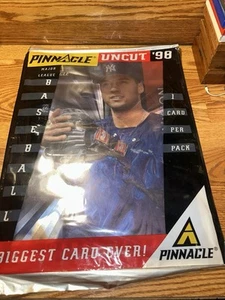 Tarjeta de béisbol vintage más grande de todos los tiempos Pinnacle Derek Jeter 98 sin cortar nueva - Imagen 1 de 4