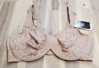 Wacoal Women's Halo Lace Full Figure Underwire Bra in Toast | Size: 36D - Image 1 of 4